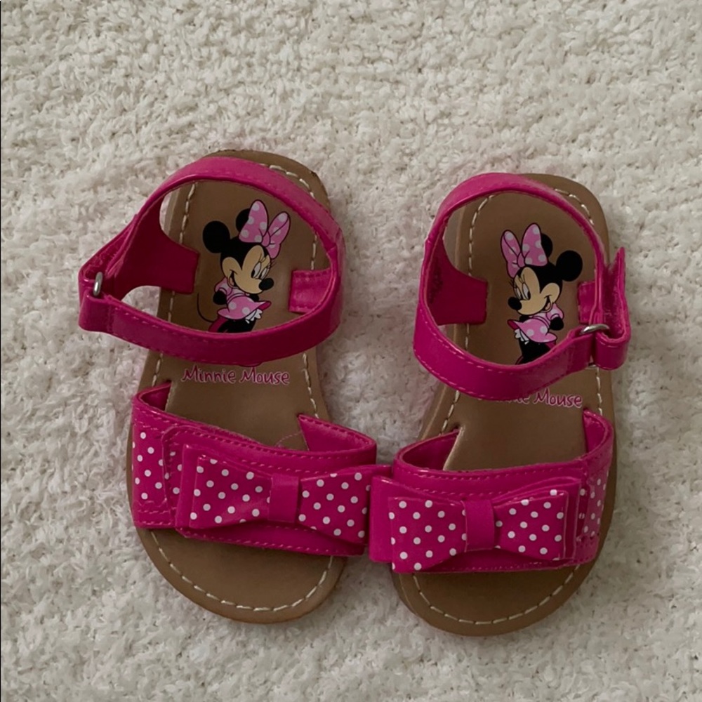 Disney Minnie Mouse strap sandals (never worn)